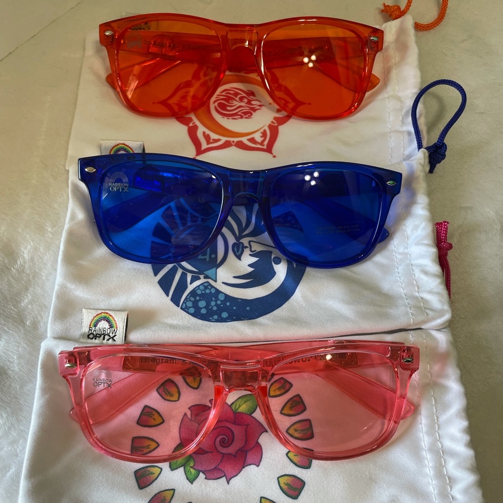 Rainbow Optx sunglasses.